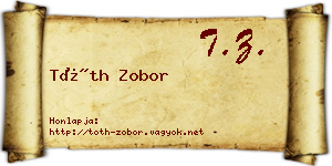 Tóth Zobor névjegykártya